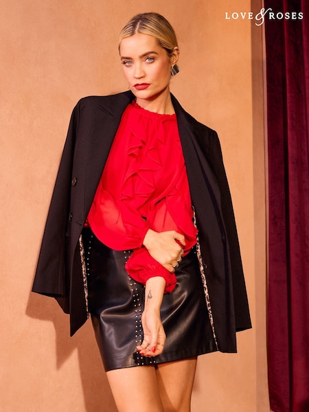 Love & Roses Cinched Waist Blazer (AD7473) | €58