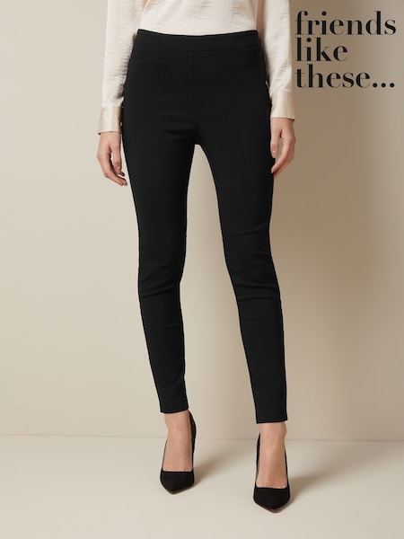 Friends Like These Black Tall Sculpting Stretch Slim Trousers (AD7485) | ₪131