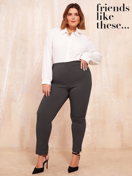 Friends Like These Grey Curve Pull On Bengaline Trousers (AD7493) | €21