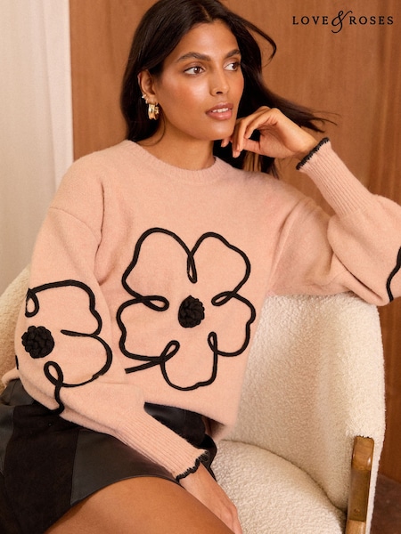 Love & Roses Crew Neck Cosy Jumper (AD7498) | 328 LEI