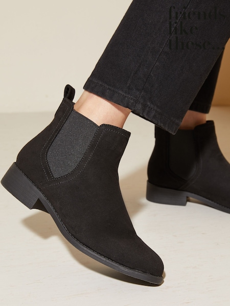 Friends Like These Flat Faux Suede Chelsea Boots (AD7632) | 238 LEI