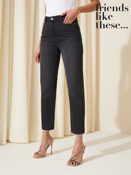Friends Like These Washed Black Authentic Denim Straight Leg 100% Cotton Jeans (AD7675) | €30