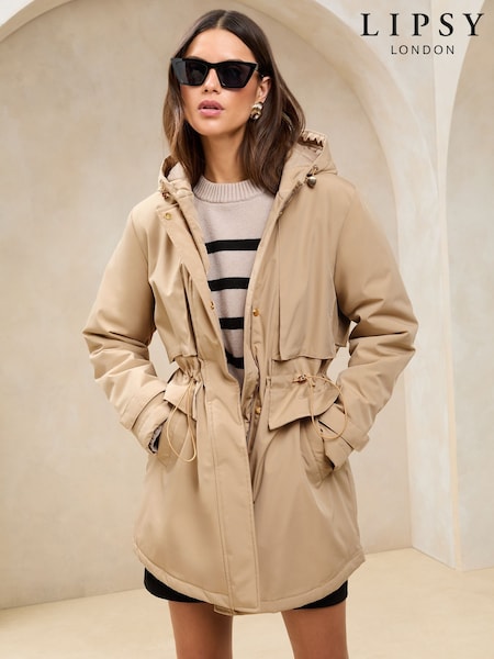 Camel - Lipsy Shower Resistant Parka Raincoat (AD7739) | €105