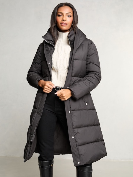 Lipsy Funnel Double Layer Belted Longline Coat (AD7771) | €158