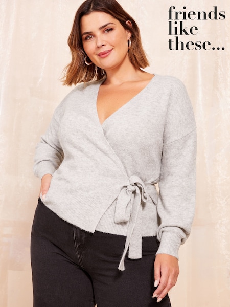 Friends Like These Grey Knitted Wrap Jumper (AD7779) | 2,343 UAH