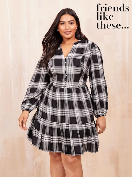 Friends Like These Midi Check Smock Dress (AD7856) | 2 884 грн