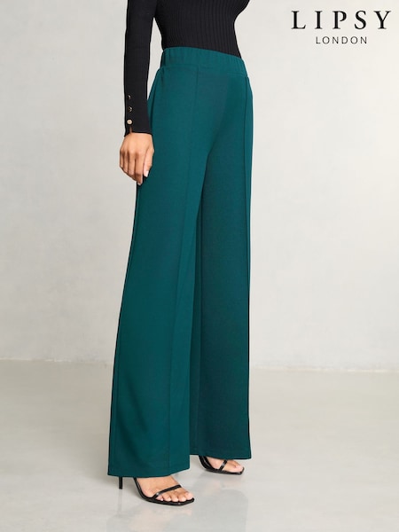 Lipsy Teal High Waist Wide Leg Tailored Trousers (AD7927) | €29