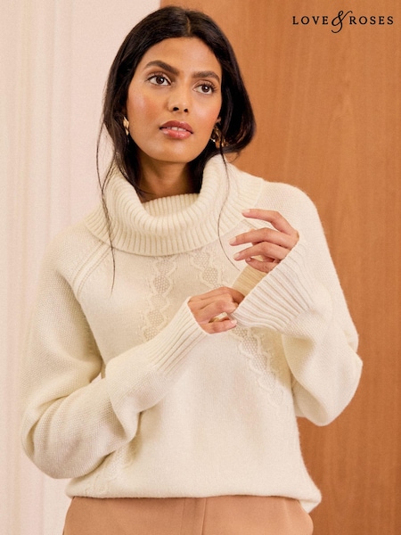 Love & Roses Premium 100% Wool Knitted Jumper (AD7946) | 321 LEI