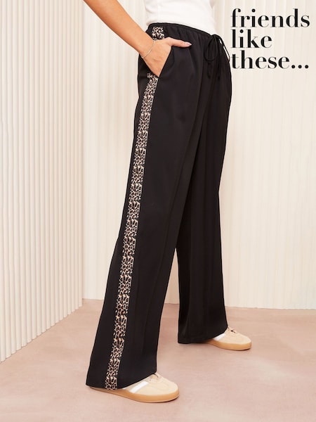 Musta - Friends Like These Wide Leg Tailored Side Stripe Trousers (AD7950) | €58