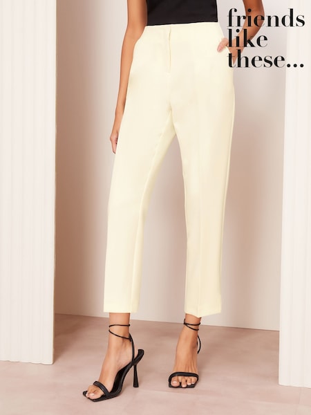 Friends Like These White Petite Tailored Tapered Ankle Grazer Trousers (AD8172) | €40