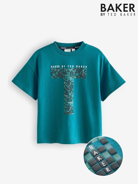 Baker by Ted Baker Green Graphic Print 100% Cotton T-Shirt (AD8216) | ‏86 ر.ق. - ‏119 ر.ق.