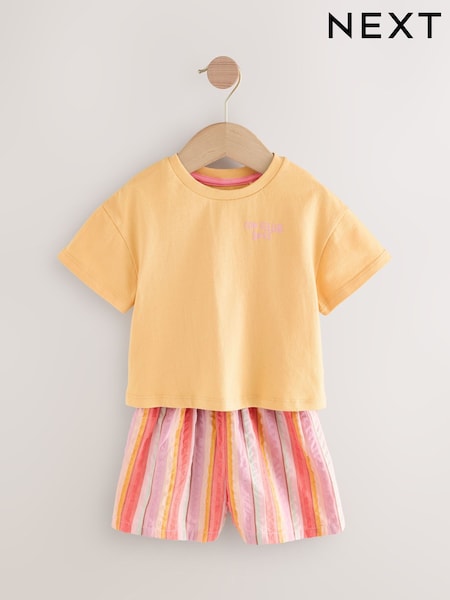Orange 100% Cotton T-Shirt and Shorts Set (3mths-7yrs) (AD8251) | 618 UAH - 782 UAH