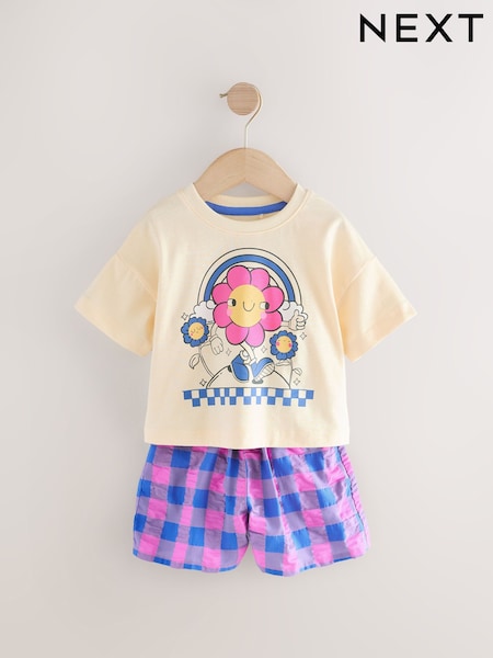 Purple T-Shirt and Short Set (3mths-7yrs) (AD8252) | 618 UAH - 741 UAH