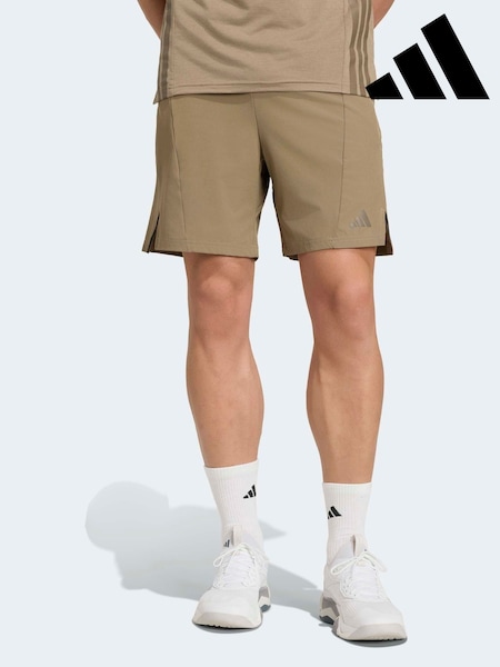 Beige - Regular Adidas Designed For Training Workout Shorts