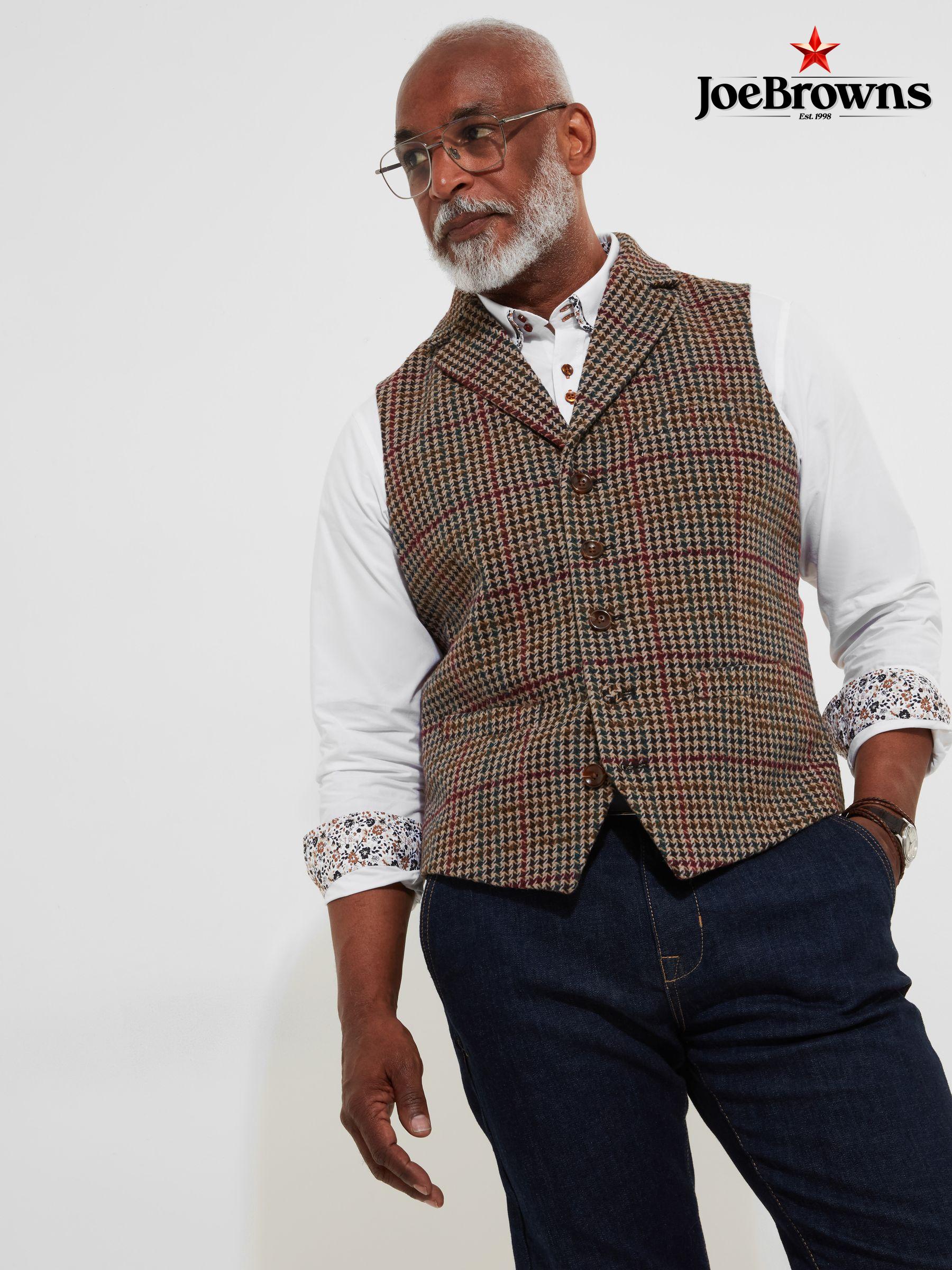 Tan tweed vest top