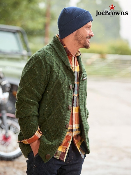 Joe Browns Green Cable Knit Shawl Neck Cardigan (AD8464) | AED174