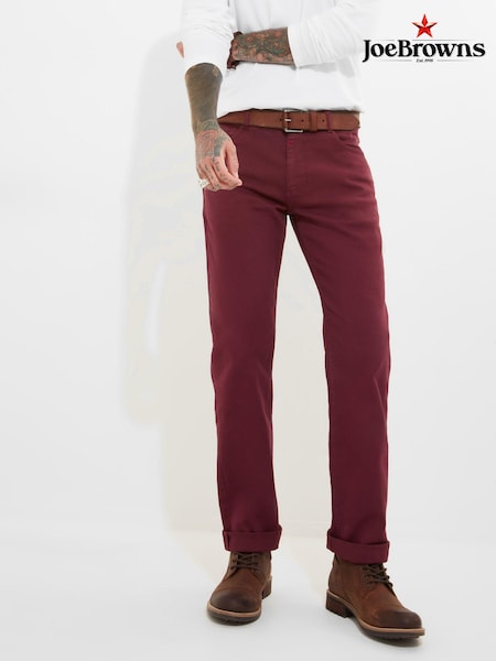 Joe Browns Red Straight Leg Chino Style Trousers (AD8484) | R$ 495