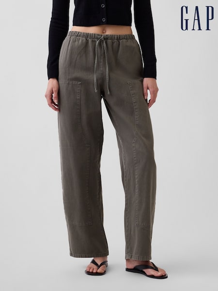 Χακί πράσινο - Gap Easy Double-knee Barrel Trousers