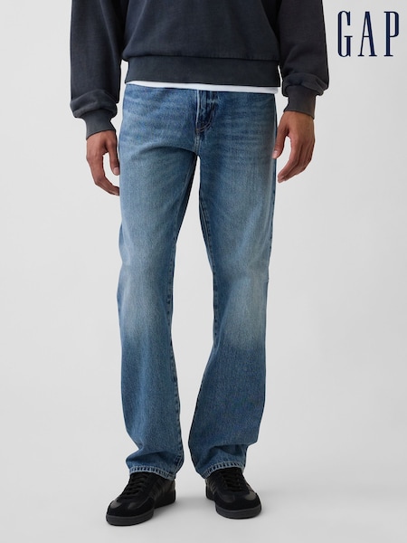 Blue - Regular Gap Relaxed Straight Jeans