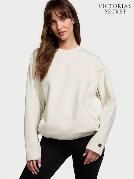 Victoria's Secret White Fleece Crewneck Sweatshirt (AD8648) | €56