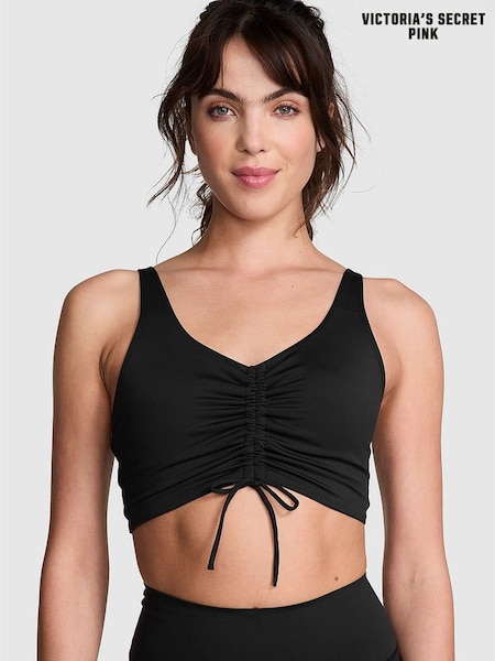 Victoria's Secret PINK Black Relay Cinched Plunge Bra (AD8654) | €33