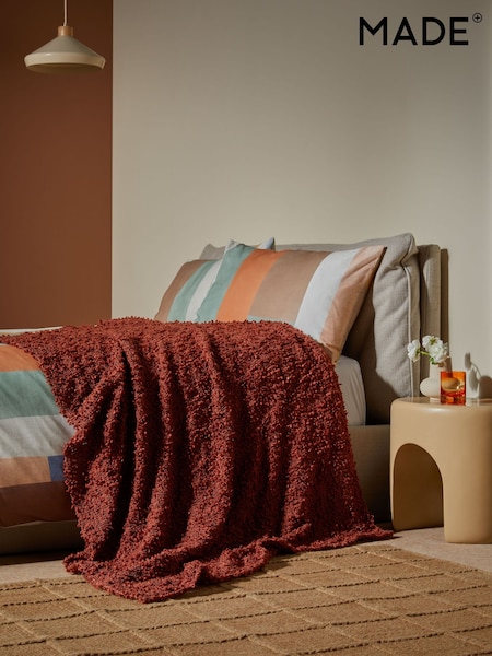 MADE.COM Rust Agda Boucle Textured Throw (AD8679) | €61