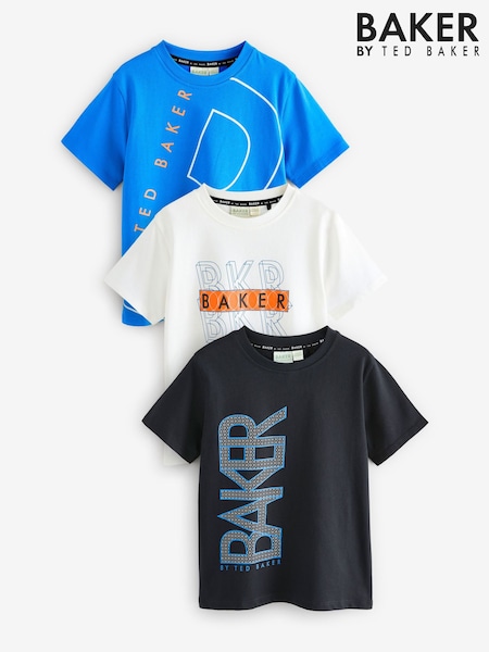 Baker by Ted Baker Graphic Print T-Shirts 3 Pack (AD8780) | AED191 - AED215