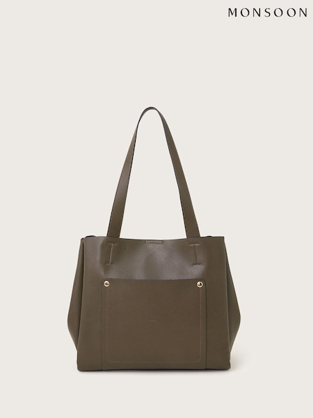 Monsoon Green Zoe Pocket Tote Bag (AD8934) | €73