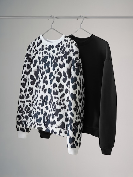The Set 2 Pack Relaxed Crew Neck Sweatshirts (AD8975) | €55