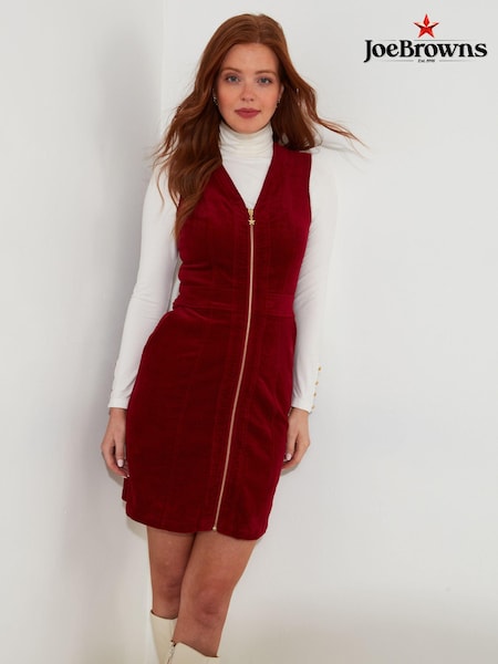Joe Browns Zip-Front Cord Pinafore Mini Dress (AD8988) | 250 LEI