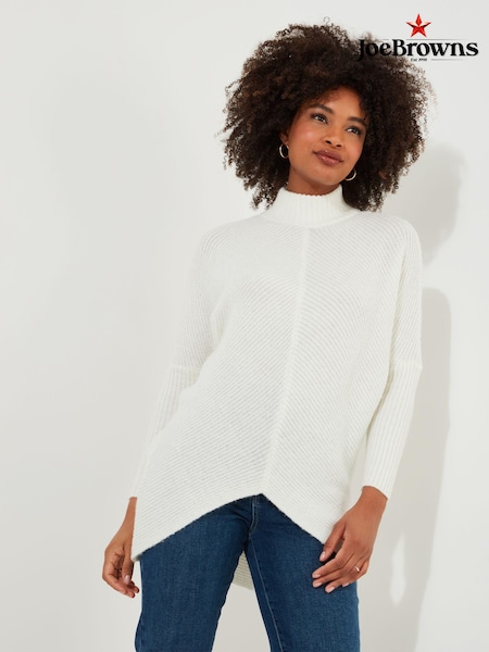 Joe Browns Cream Asymmetric Hem Relaxed Fit Batwing Jumper (AD8996) | €37
