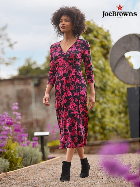 Joe Browns Ruched Tie Sleeve Floral Wrap Dress (AD9001) | 45 €