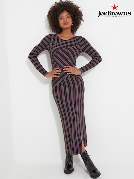 Joe Browns Asymmetric Stripe V-Neck Midaxi Jersey Dress (AD9002) | 46 €