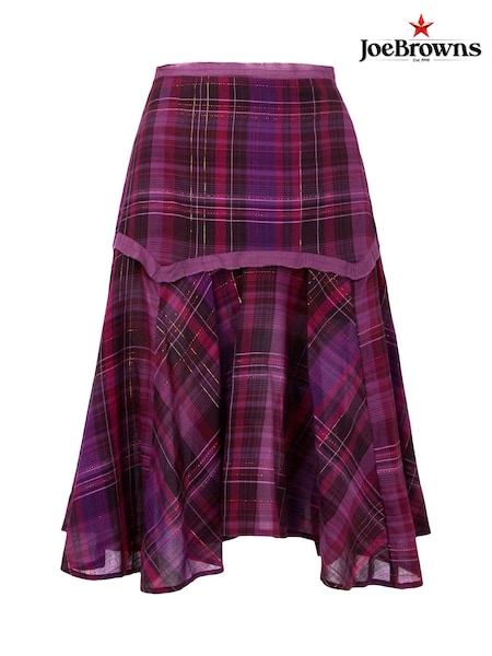 Joe Browns Shimmer Check Handkerchief Hem Skirt (AD9031) | 229 LEI