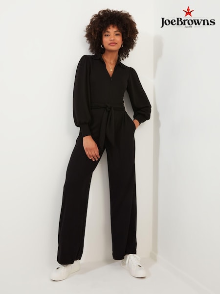 Joe Browns Collared Zip Front Straight Leg Jersey Jumpsuit (AD9078) | €41