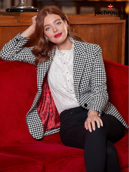 Joe Browns Black Dogtooth Check Co-Ord Jacket (AD9082) | 277 QAR