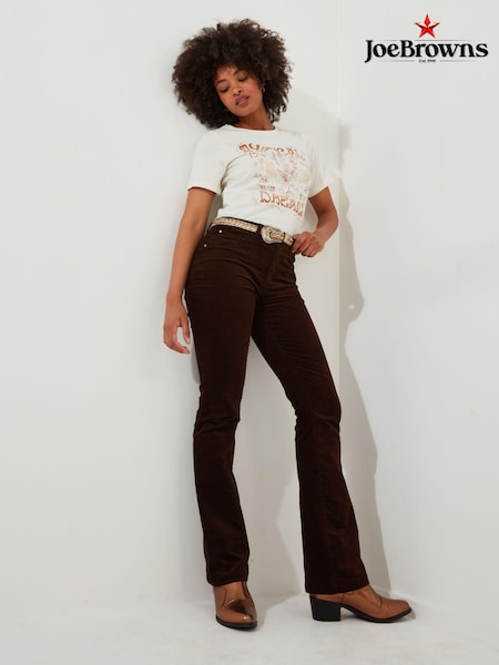 Joe Browns Brown Chocolate Bootcut Moleskin Trousers (AD9086) | €46