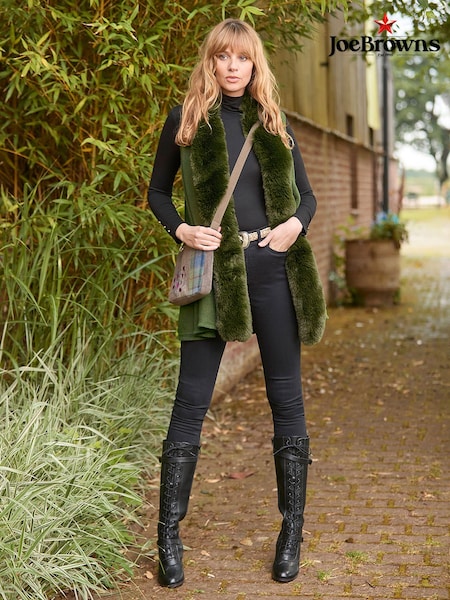 Joe Browns Luxe Faux Fur Trim Longline Gilet (AD9097) | € 26