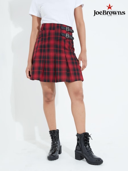 Joe Browns Tartan Check Pleated Buckle Detail Mini Skirt (AD9133) | 229 LEI