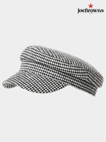 Joe Browns Black Retro Dogtooth Check Cap (AD9175) | AED87