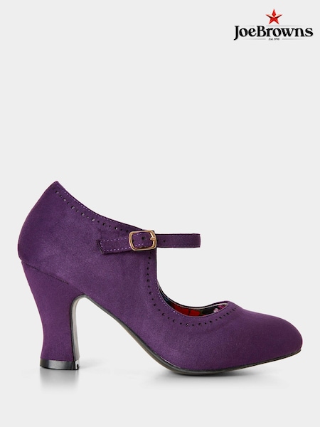 Joe Browns Purple Vintage Louis Heel Mary Jane Shoes (AD9253) | 123 QAR