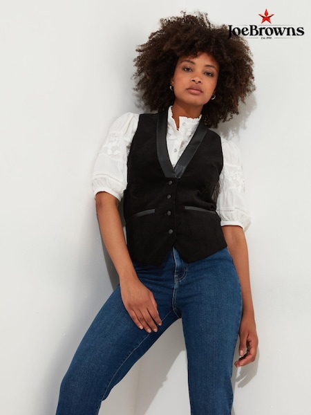 Joe Browns PU Trim Velvet Waistcoat (AD9255) | 46 €