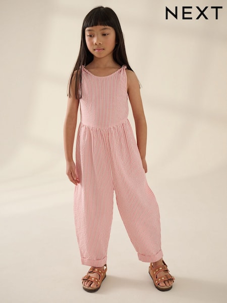 Pink Stripe 100% Cotton Barrel Playsuit (3-16yrs) (AD9332) | AED112 - AED137