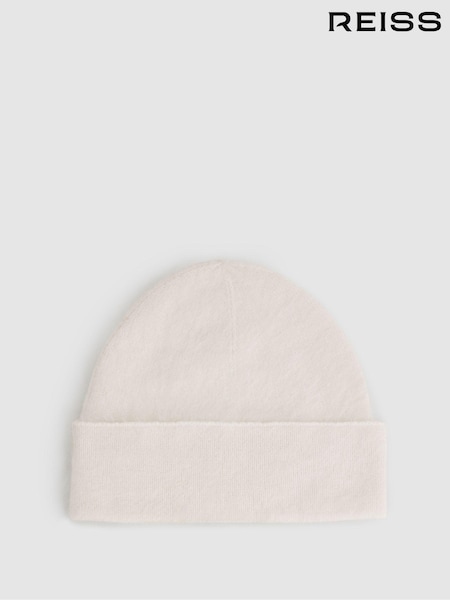 Reiss Cream Alba Cashmere Beanie (AD9422) | €125