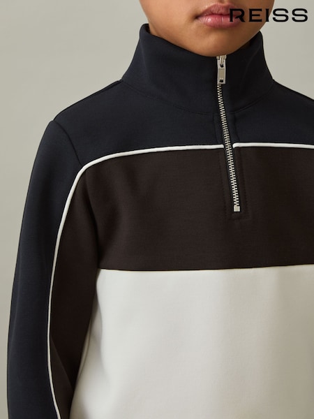 Reiss Katoon Colour-Block Half-Zip Sweatshirt (AD9426) | kr882