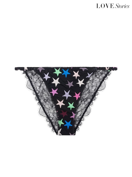 Love Stories Wild Rose Printed Satin & Lace Briefs (AD9467) | ‏226‏₪