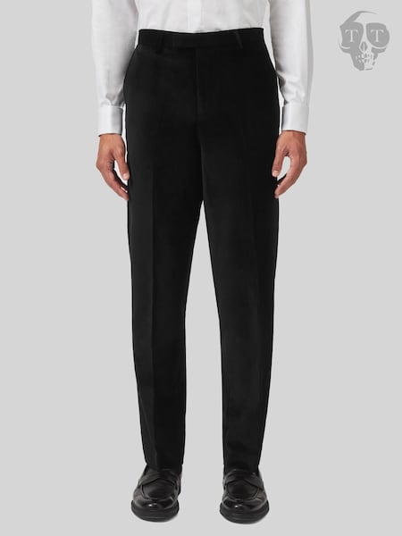 Twisted Tailor Sylvester Skinny Fit Velvet Tuxedo 100% Cotton Trousers (AD9480) | 338 LEI