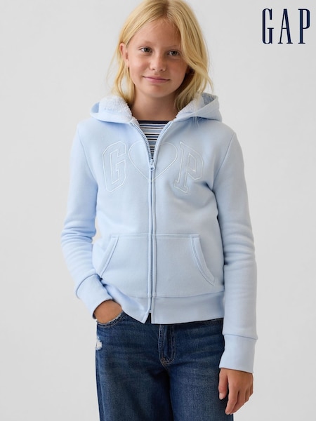 Modré srdce - Gap Sherpa-lined Logo Zip-up Hoodie (4-13yrs)