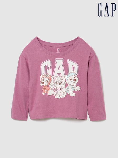 Pink - Gap Paw Patrol Logo Long Sleeve T-shirt (6mths-5yrs)