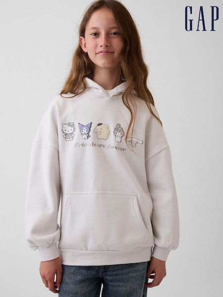 White - Gap Vintage Soft Oversized Hello Kitty Hoodie (4-13yrs)